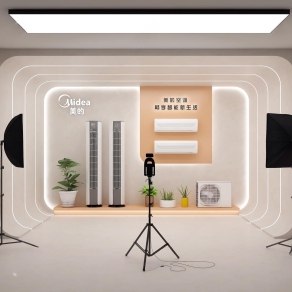 现代直播间3D模型下载